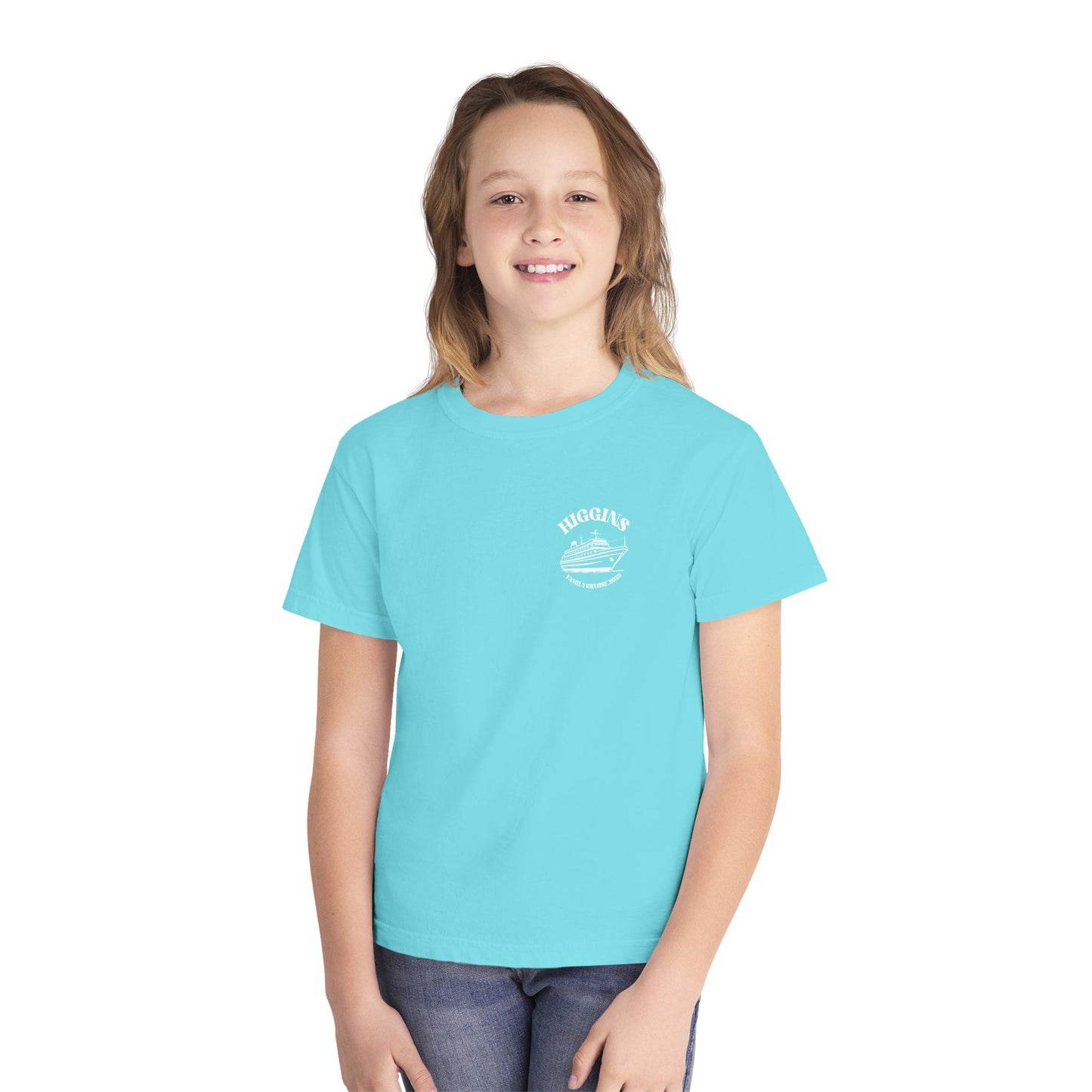 Family Cruise Youth Tee, Custom Vacation Shirt, Kids Midweight T-Shirt, Group Trip Apparel, Summer Travel Clothing