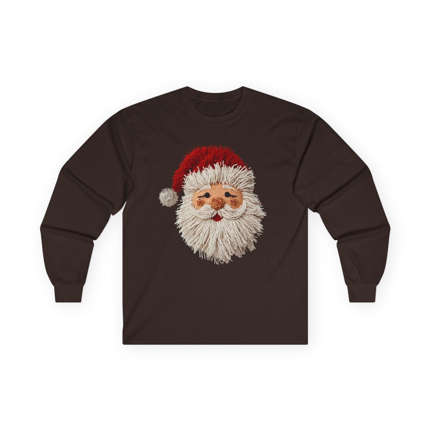 Festive Santa Long Sleeve Tee Gildan