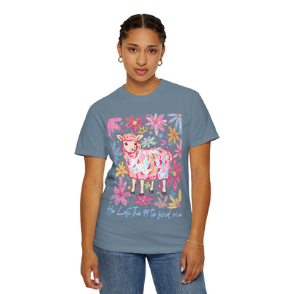Whimsical Floral Sheep T-Shirt – Soft Unisex Tee, Perfect for Nature Lovers, Easter, Spring Celebrations, Gift for Her, Casual Wear
