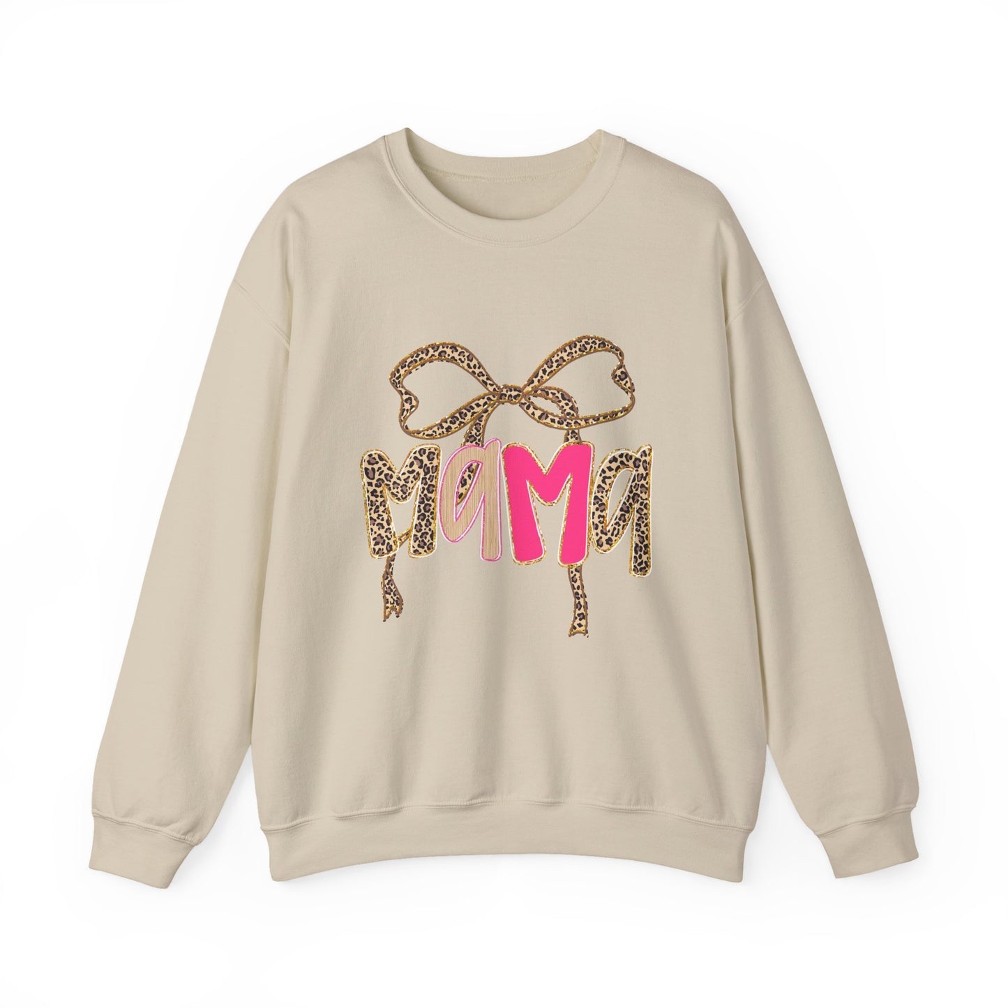 Mama Neon Leopard Print Crewneck Sweatshirt