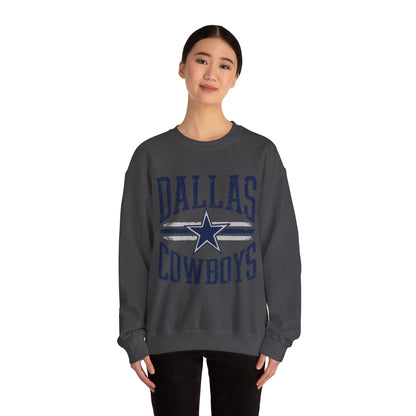 Dallas Cowboys Crewneck Sweatshirt, Unisex Sportswear, Game Day Apparel, Casual Comfort, Football Fan Gift, Cozy Layering