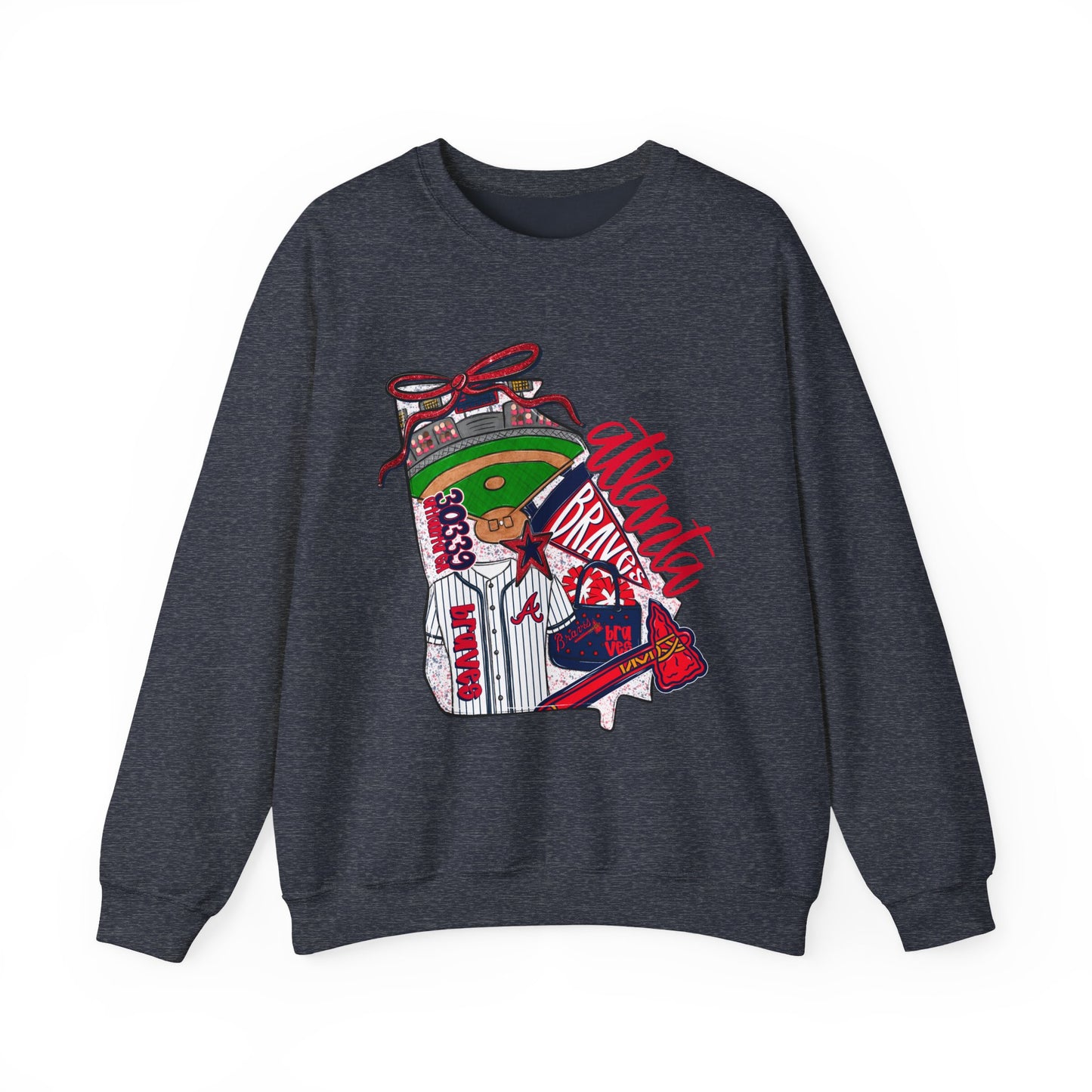 Atlanta Braves Unisex Crewneck Sweatshirt, Baseball Fan Gift, Sports Apparel, Cozy Outfit, Casual Wear