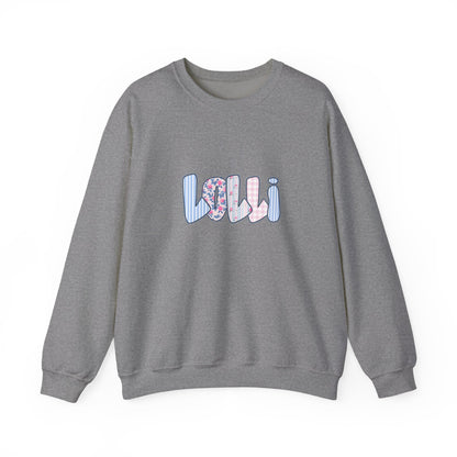 Lolli Pink & Blue Floral Crewneck