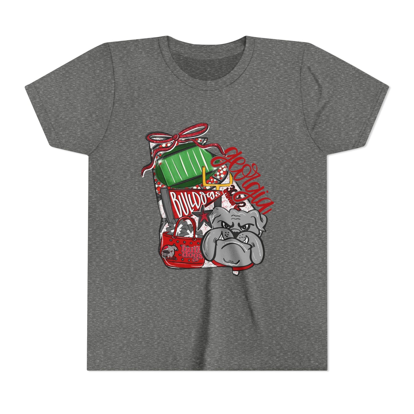 Funny Bully Bulldog Youth Tee, Cute Dog Shirt, Kids Unisex T-Shirt, Animal Lover Gift, Pet Themed Apparel