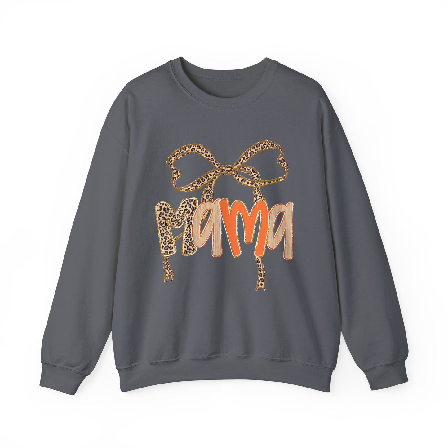 Mama Bow Crewneck Sweatshirt - Gift for Moms, Cute Mama Sweater, Cozy Fall Wear, Mother's Day Gift, Animal Print Sweatshirt