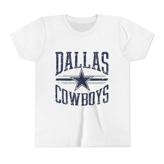 Dallas Cowboys Youth Tee - Perfect for Game Day, Sports Events, Birthdays, Gift for Young Fans, Comfortable Everyday Wear