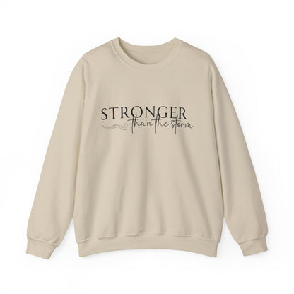 Stronger Than the Storm Sweatshirt, Unisex Crewneck, Motivational Gift, Cozy Apparel, Inspirational Sweatshirt, Perfect for Holidays