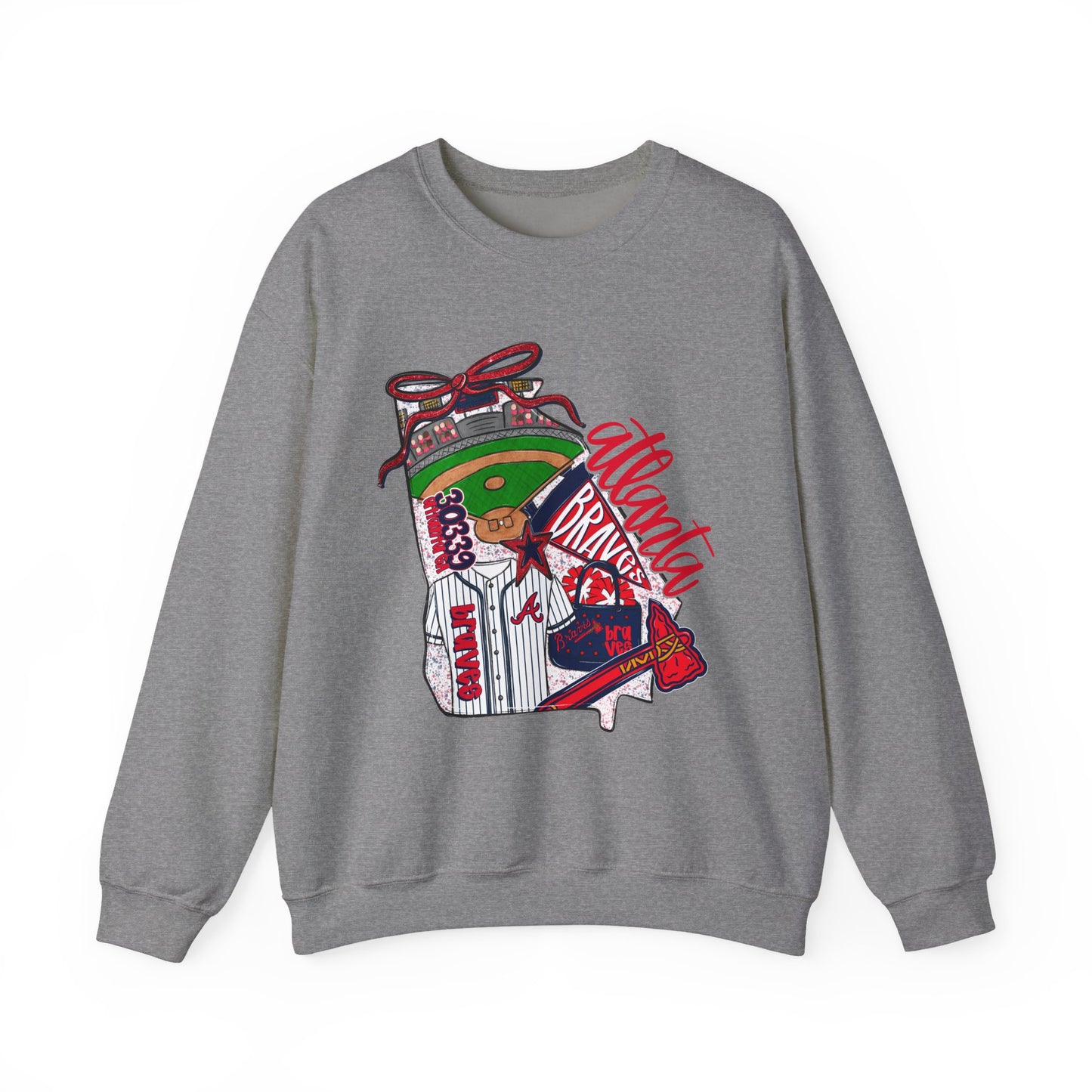 Atlanta Braves Unisex Crewneck Sweatshirt, Baseball Fan Gift, Sports Apparel, Cozy Outfit, Casual Wear