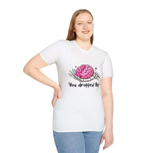 Skeleton Hand Brain T-Shirt, Funny Unisex Tee, Gift for Brain Lovers, Halloween Costume, Casual Wear, Humor Apparel
