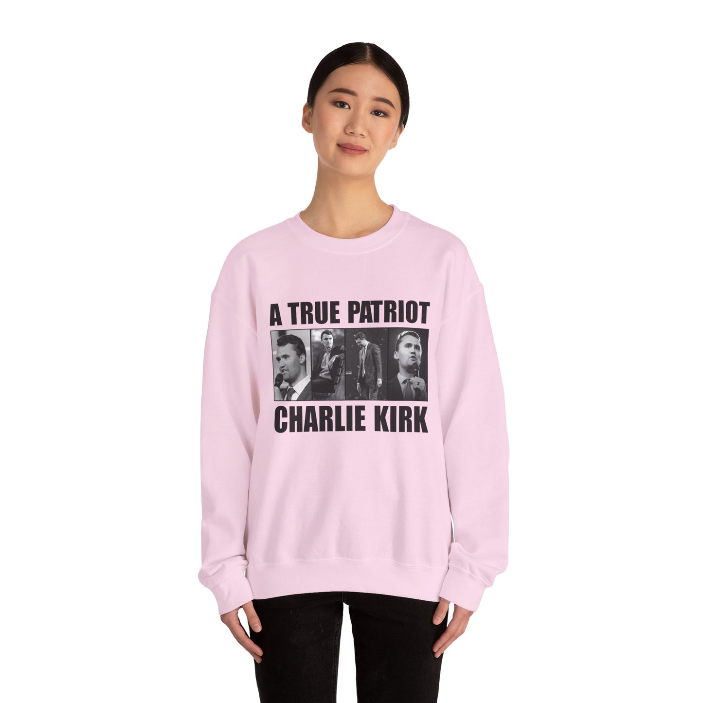 Unisex Heavy Blend™ Crewneck Sweatshirt - A True Patriot Charlie Kirk Sweatshirt, Cozy Gift for Patriots, Political Statement, [...]