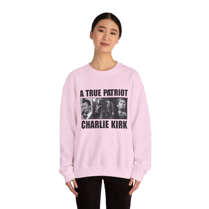 Unisex Heavy Blend™ Crewneck Sweatshirt - A True Patriot Charlie Kirk Sweatshirt, Cozy Gift for Patriots, Political Statement, [...]