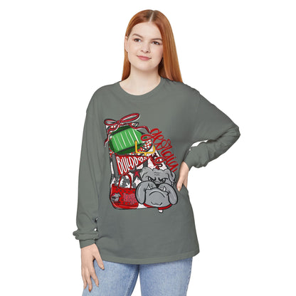 Garment-Dyed Long Sleeve T-Shirt with Bulldog Design | Casual Wear, Bulldog Lovers Gift, Unique Graphic Tee, Dog-Themed Apparel, [...]