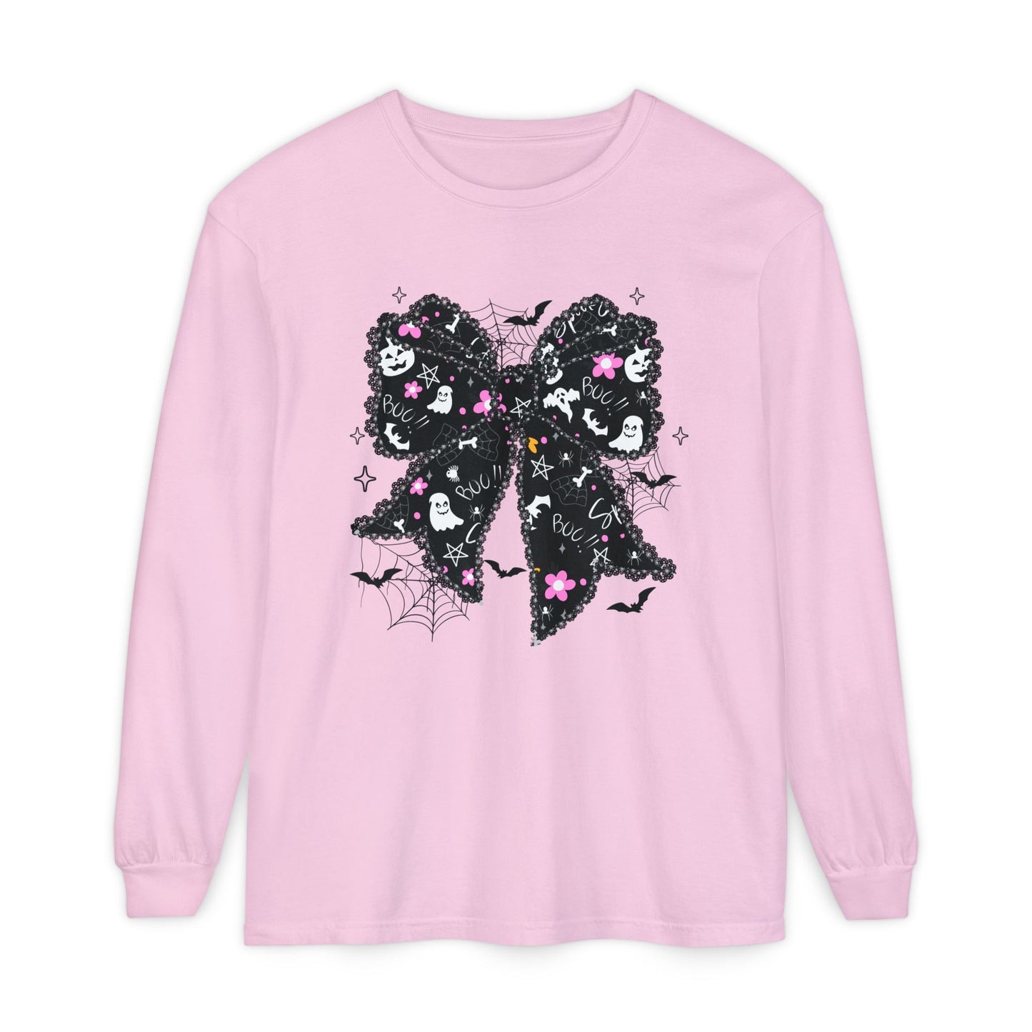 Gothic Butterfly T-Shirt, Unisex Long Sleeve Tee, Halloween Casual Wear, Graphic Tee Gift, Cute Spooky Apparel