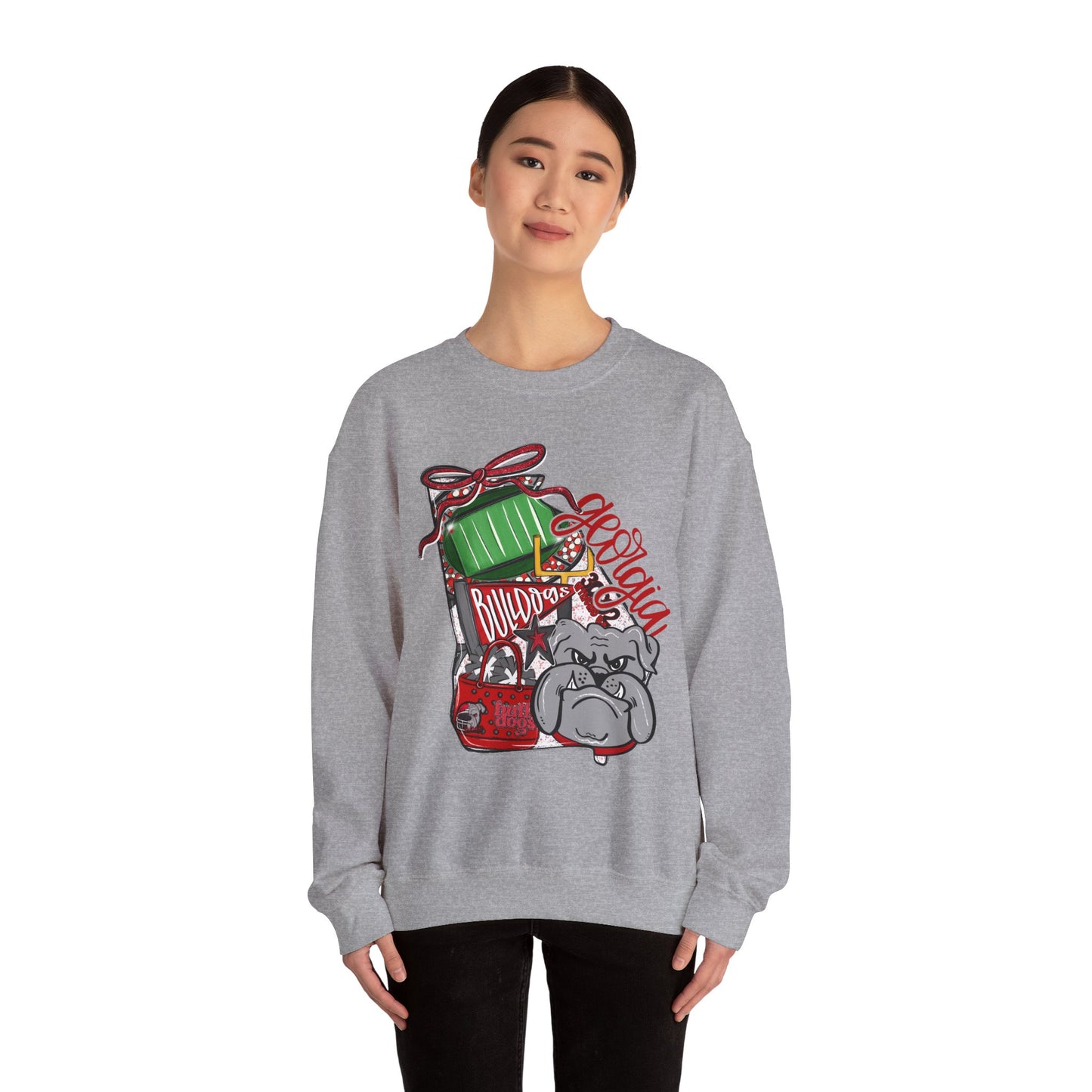 Cozy Dog-Themed Sweatshirt, Perfect for Pet Lovers, Gift for Dog Owners, Holiday Apparel, Cute Casual Wear, Georgia Bulldogs Merchandise
