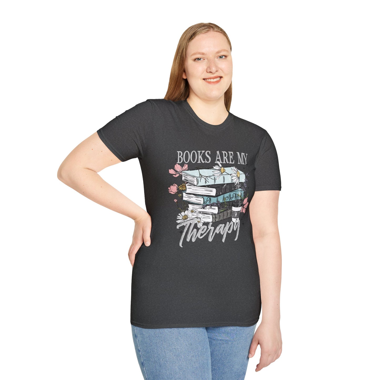 Books Are My Therapy T-Shirt, Cozy Book Lover Tee, Gift for Readers, Relaxed Fit Unisex Shirt, Literary Apparel, Perfect for Book [...]