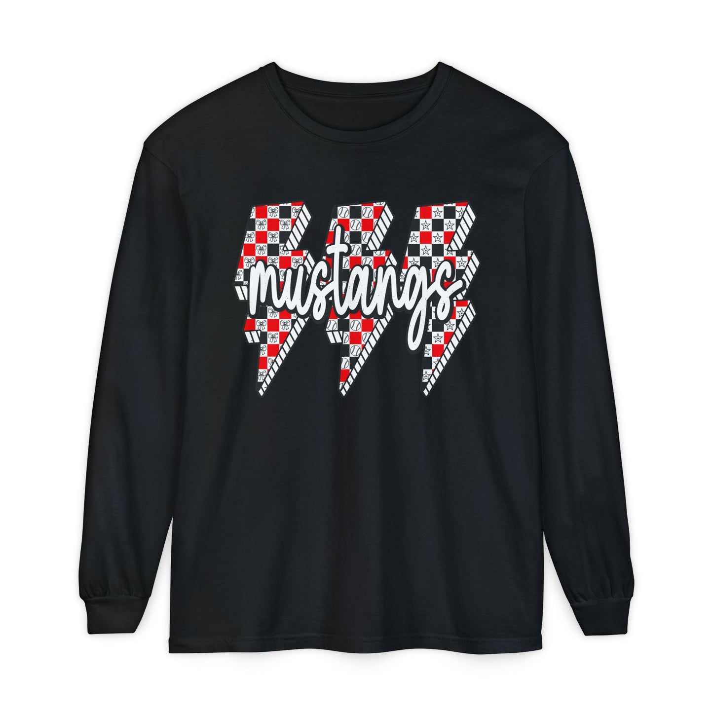 Stylish Mustangs Long Sleeve T-Shirt for Everyday Wear, Unisex Garment-dyed Tee, Perfect for School Spirit, Sport Events, Gifts, [...]