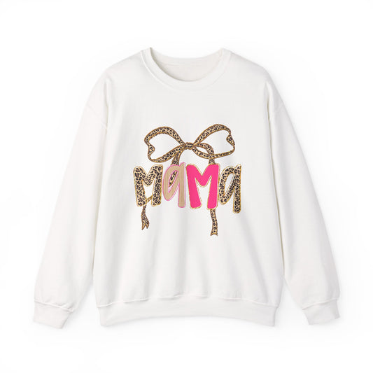 Mama Neon Leopard Print Crewneck Sweatshirt
