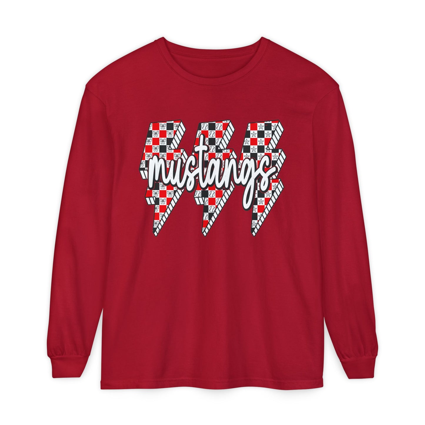 Stylish Mustangs Long Sleeve T-Shirt for Everyday Wear, Unisex Garment-dyed Tee, Perfect for School Spirit, Sport Events, Gifts, [...]