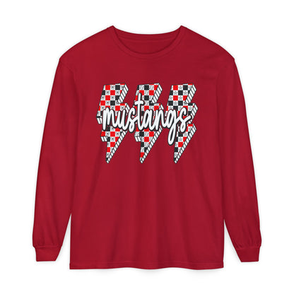Stylish Mustangs Long Sleeve T-Shirt for Everyday Wear, Unisex Garment-dyed Tee, Perfect for School Spirit, Sport Events, Gifts, [...]