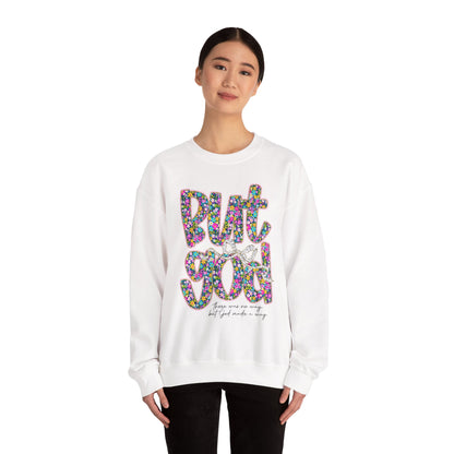 Colorful Floral Crewneck Sweatshirt - Motivational Gift for Friends, Cozy Lounge Wear, Unique Gift for Birthday, Inspirational