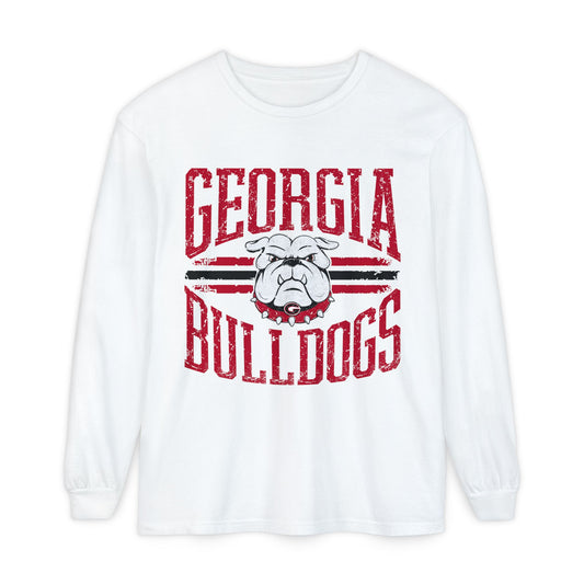 Unisex Long Sleeve T-Shirt, Georgia Bulldogs Spirit Wear, College Apparel, Game Day Outfit, Casual Comfort