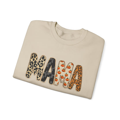 Mama Leopard Print Crewneck Sweatshirt, Gift for Moms, Cozy Casual Wear, Mother's Day Sweatshirt, Stylish Parenthood Apparel