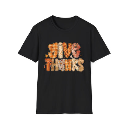 Thanksgiving Vibes Unisex T-Shirt, Casual Fall Tee, Give Thanks Shirt, Autumn Fashion, Holiday Gift Idea