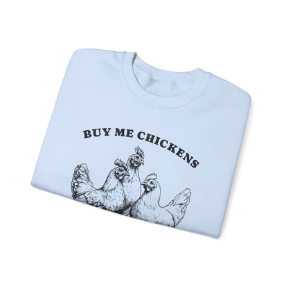 Charming Statement Sweatshirt: 'Buy Me Chickens' Style, Cozy Gift for Chicken Lovers, Fun Agriculture Apparel, Perfect for Farmhouse [...]