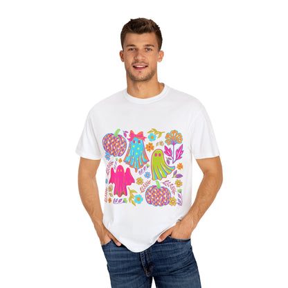 Colorful Halloween T-Shirt, Unisex Spooky Tee, Ghost & Pumpkin Design, Fall Festival Wear, Halloween Costume Alternative, Gift for [...]