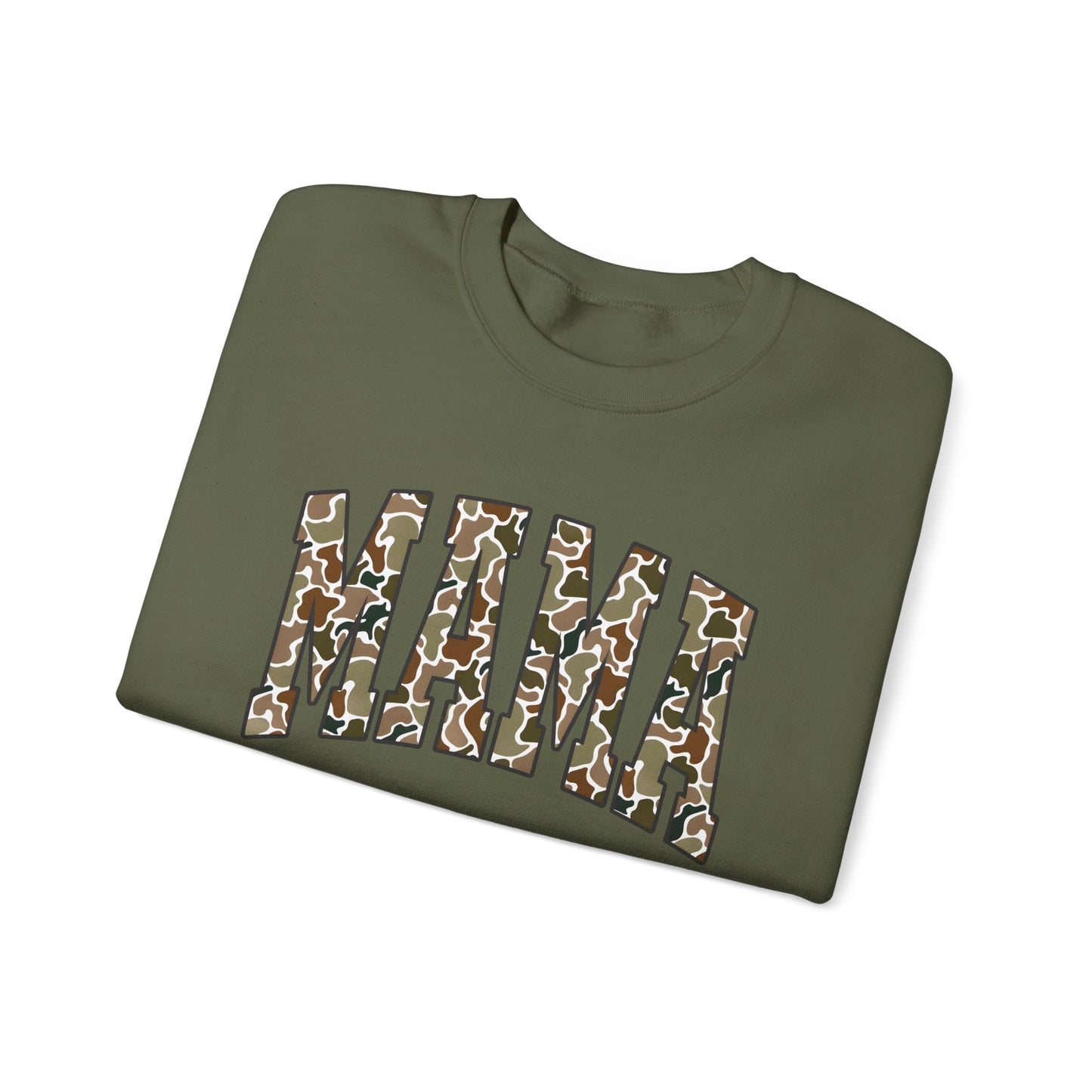 Mama Camouflage Crewneck Sweatshirt | Perfect Gift for Moms, Casual Wear, Comfortable Layering, Mother’s Day, Birthday