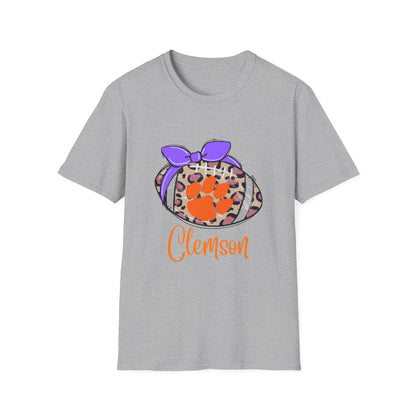 Tiger Leopard Print T-Shirt | Unisex Softstyle Tee | Game Day Apparel, College Spirit Wear, Birthday Gift, Casual Outing