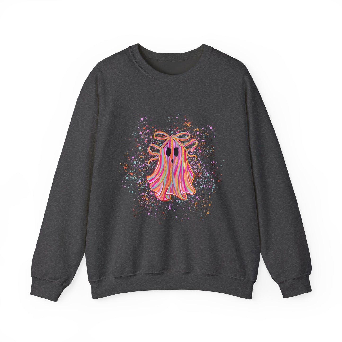 Splatter Neon Ghost Crewneck Sweatshirt