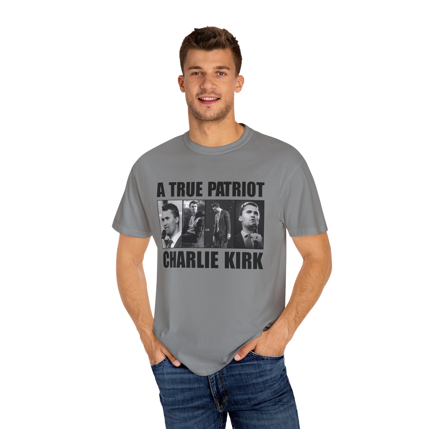 Patriotic Graphic Tee - A True Patriot, Charlie Kirk Shirt, Unisex Casual Wear, Gift for Conservatives, Election Day Apparel, Freedom [...]
