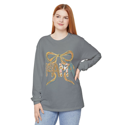 Trendy Long Sleeve T-Shirt for Moms, Cozy Feminine Tee, Gift for Mother's Day, Cute Everyday Wear, Mama Shirt