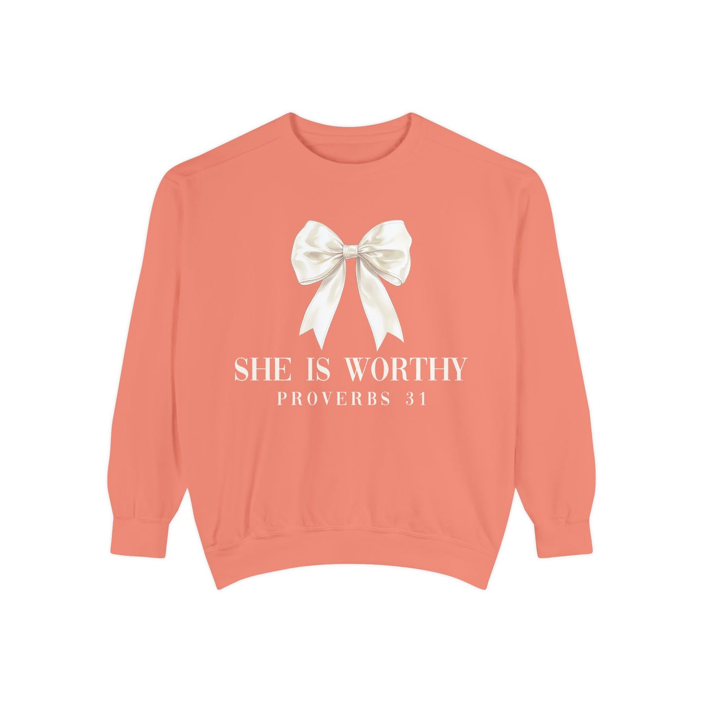 She is Worthy Comfort Colors Sweatshirt