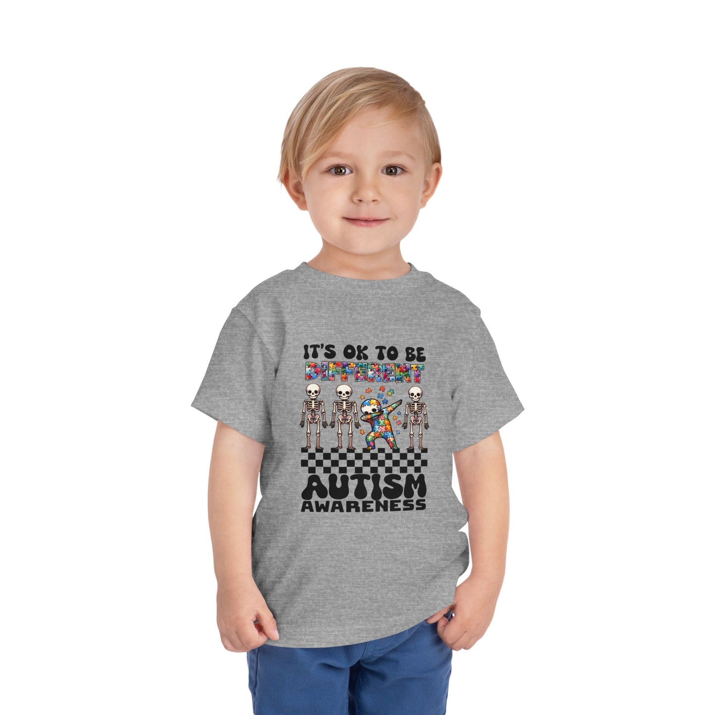 Toddler Autism Awareness Tee, Short Sleeve Kids Shirt, Differently Abled Tee, Colorful Toddler T-Shirt, Support Autism Month, Fun Kids [...]