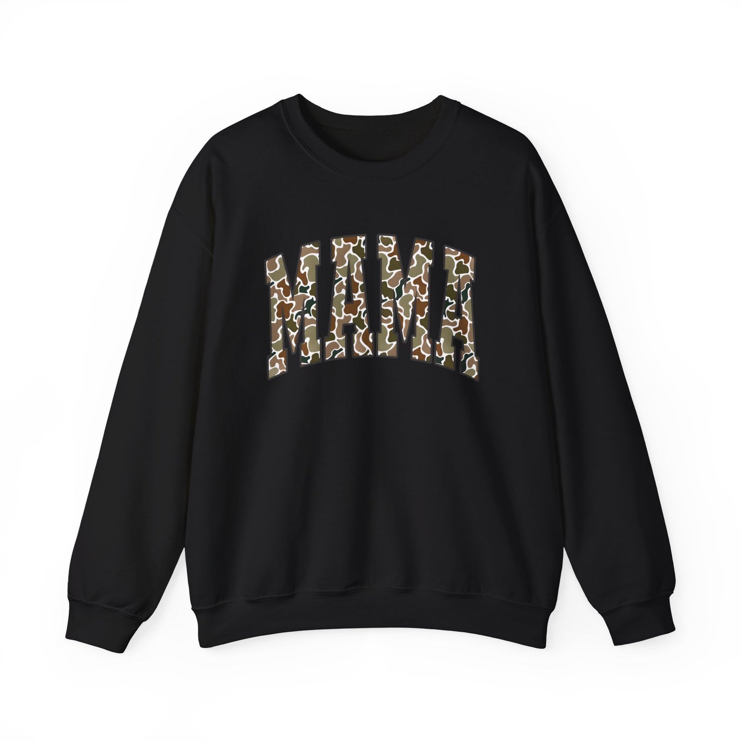 Mama Camouflage Crewneck Sweatshirt | Perfect Gift for Moms, Casual Wear, Comfortable Layering, Mother’s Day, Birthday