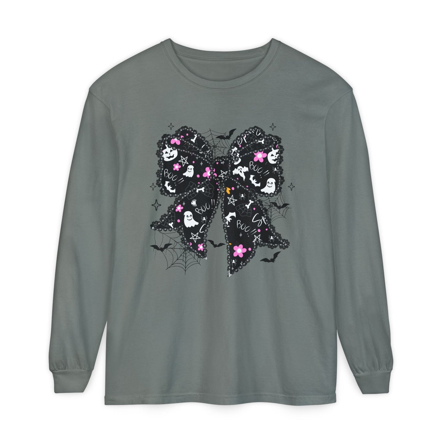 Gothic Butterfly T-Shirt, Unisex Long Sleeve Tee, Halloween Casual Wear, Graphic Tee Gift, Cute Spooky Apparel