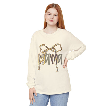 Mama Bow Long Sleeve T-Shirt, Comfortable Tee for Moms, Gift for Mother's Day, Casual Fashion, Everyday Wear