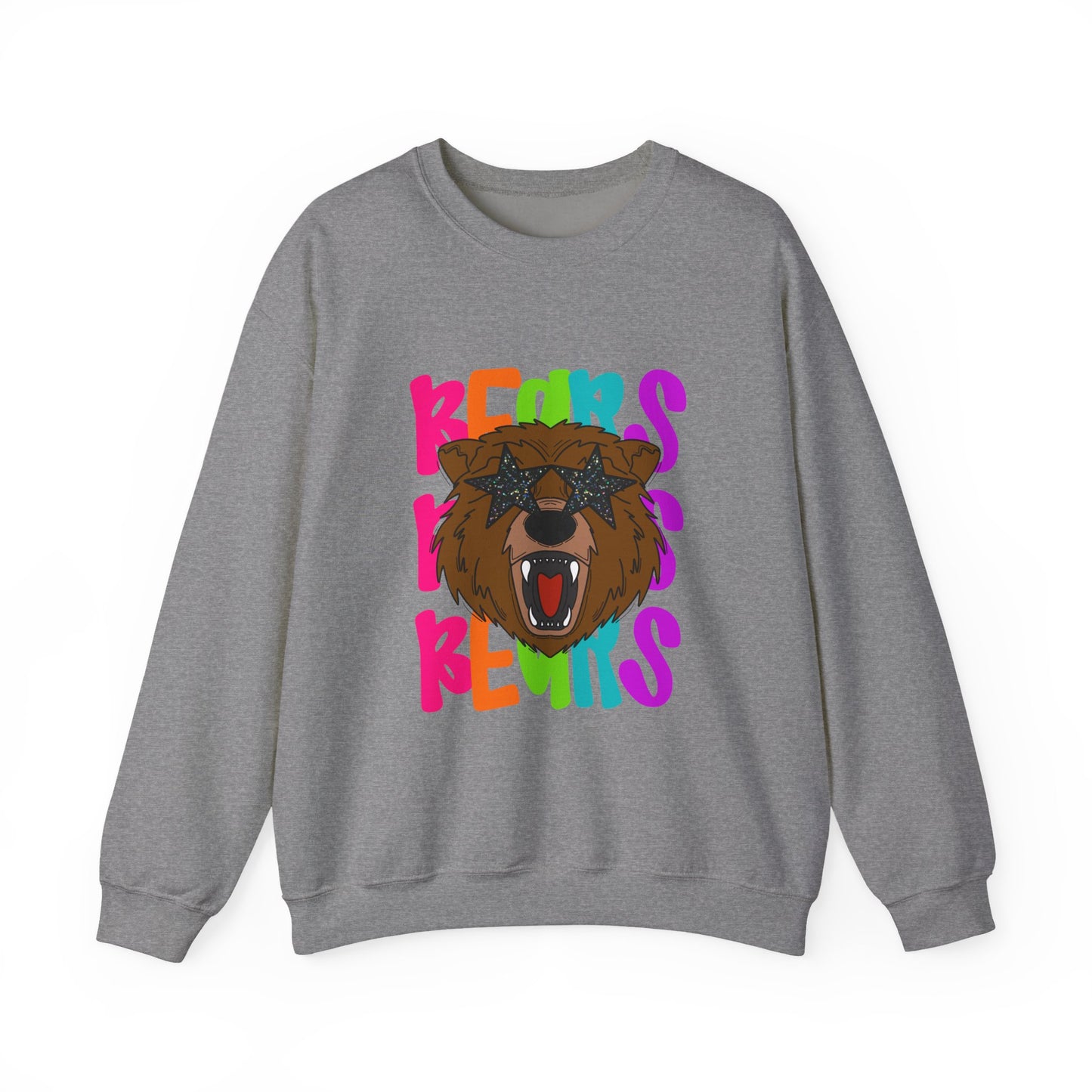 Cool Bear Graphic Sweatshirt, Unisex Crewneck, Casual Wear, Gift for Animal Lovers, Cozy Fall Outfit, Birthday Present