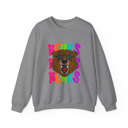 Cool Bear Graphic Sweatshirt, Unisex Crewneck, Casual Wear, Gift for Animal Lovers, Cozy Fall Outfit, Birthday Present