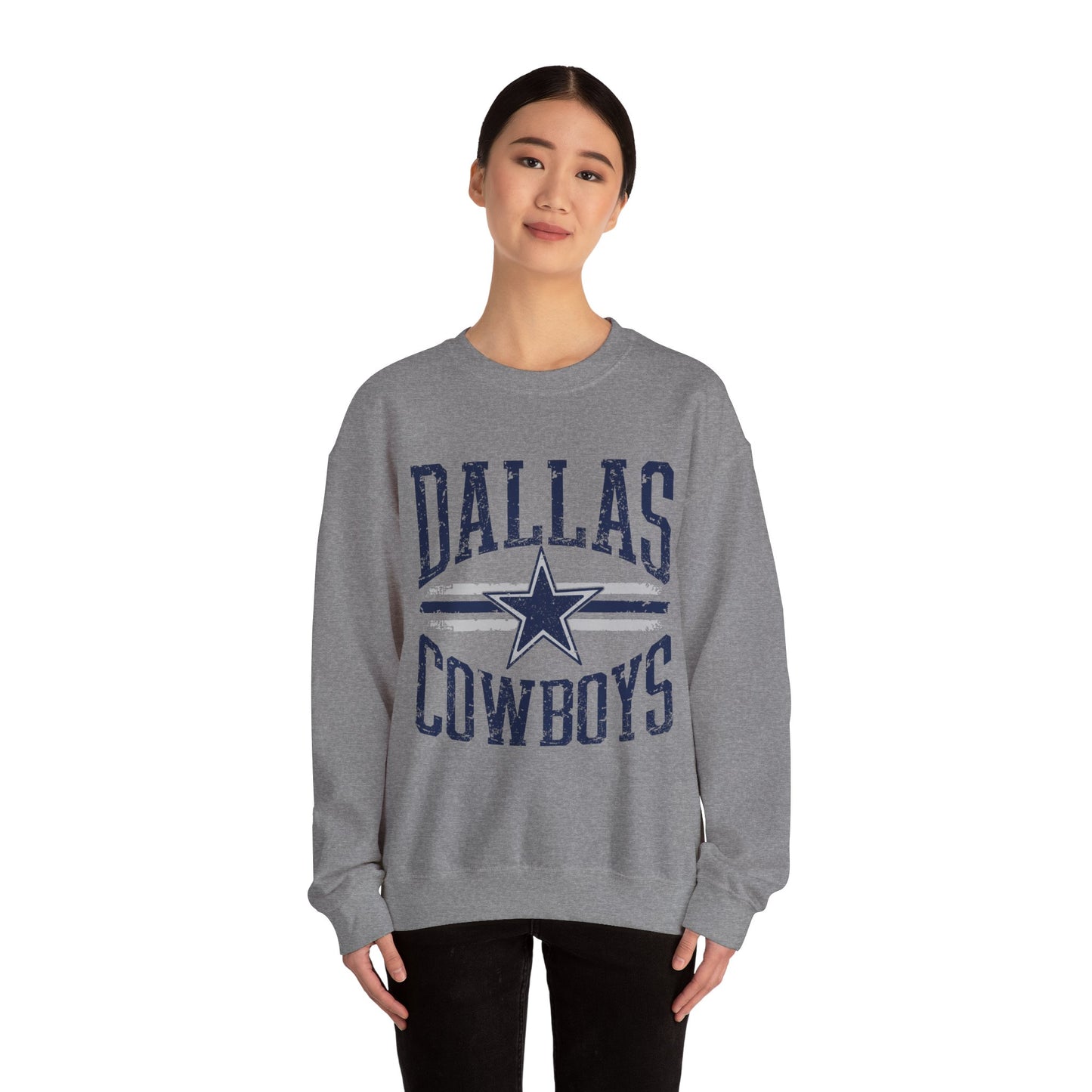 Dallas Cowboys Crewneck Sweatshirt, Unisex Sportswear, Game Day Apparel, Casual Comfort, Football Fan Gift, Cozy Layering