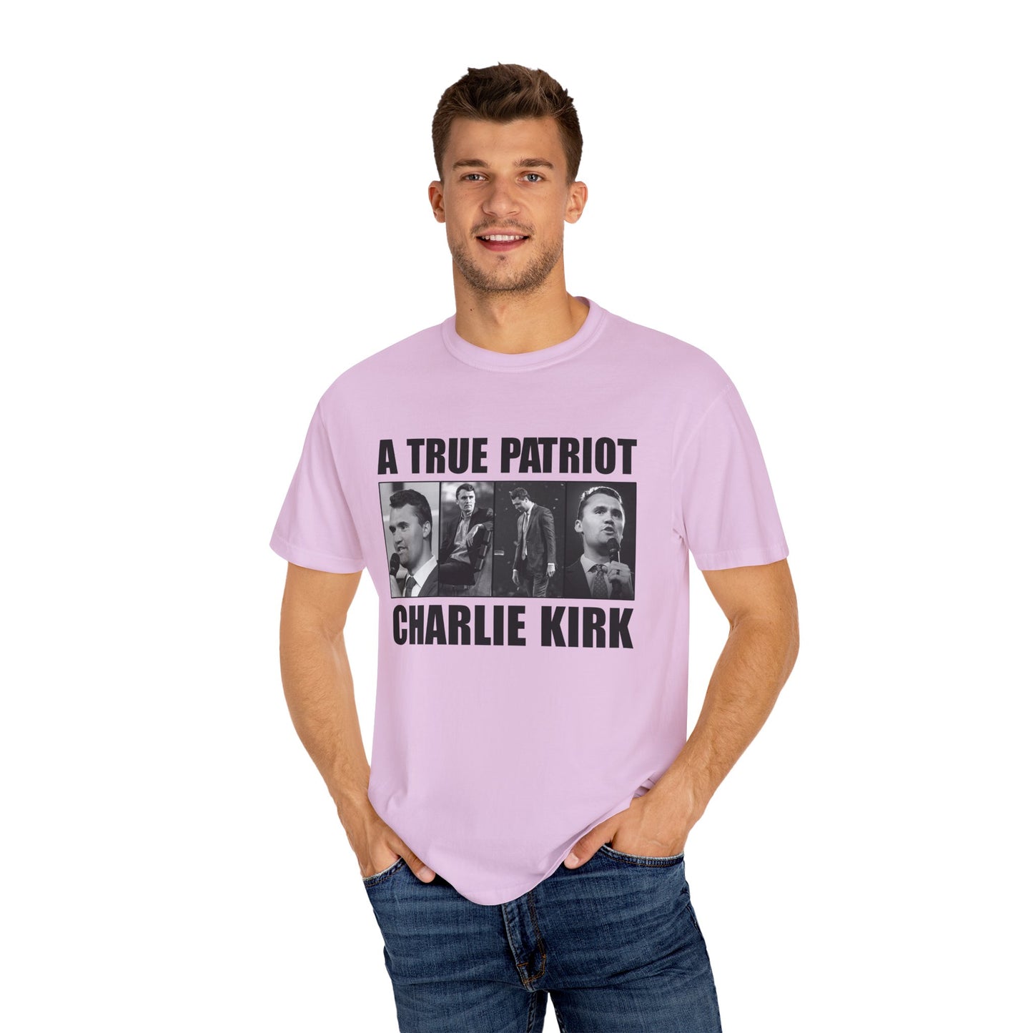 Patriotic Graphic Tee - A True Patriot, Charlie Kirk Shirt, Unisex Casual Wear, Gift for Conservatives, Election Day Apparel, Freedom [...]