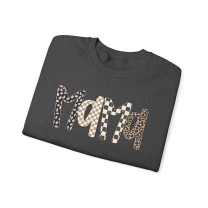 Mama Leopard Print Crewneck Sweatshirt