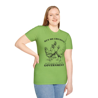 Funny Chicken Government T-Shirt, Humorous Tee, Gift for Chicken Lovers, Farm Animal Humor, Unique Graphic Shirt