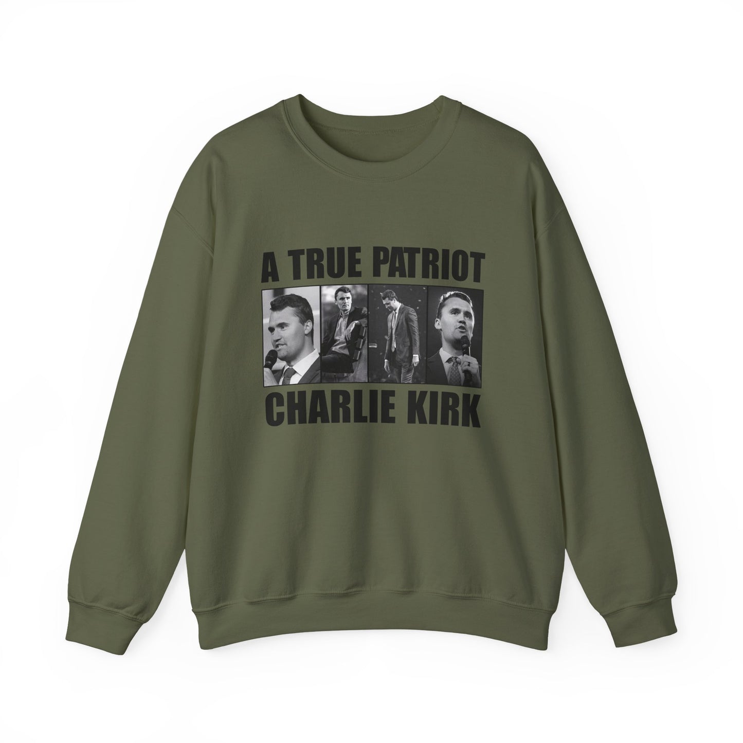 Unisex Heavy Blend™ Crewneck Sweatshirt - A True Patriot Charlie Kirk Sweatshirt, Cozy Gift for Patriots, Political Statement, [...]