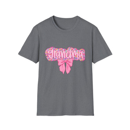 Grandma Floral Graphic T-Shirt | Gift for Grandma | Softstyle Tee for Family Celebrations, Mother's Day Gift, Casual Wear