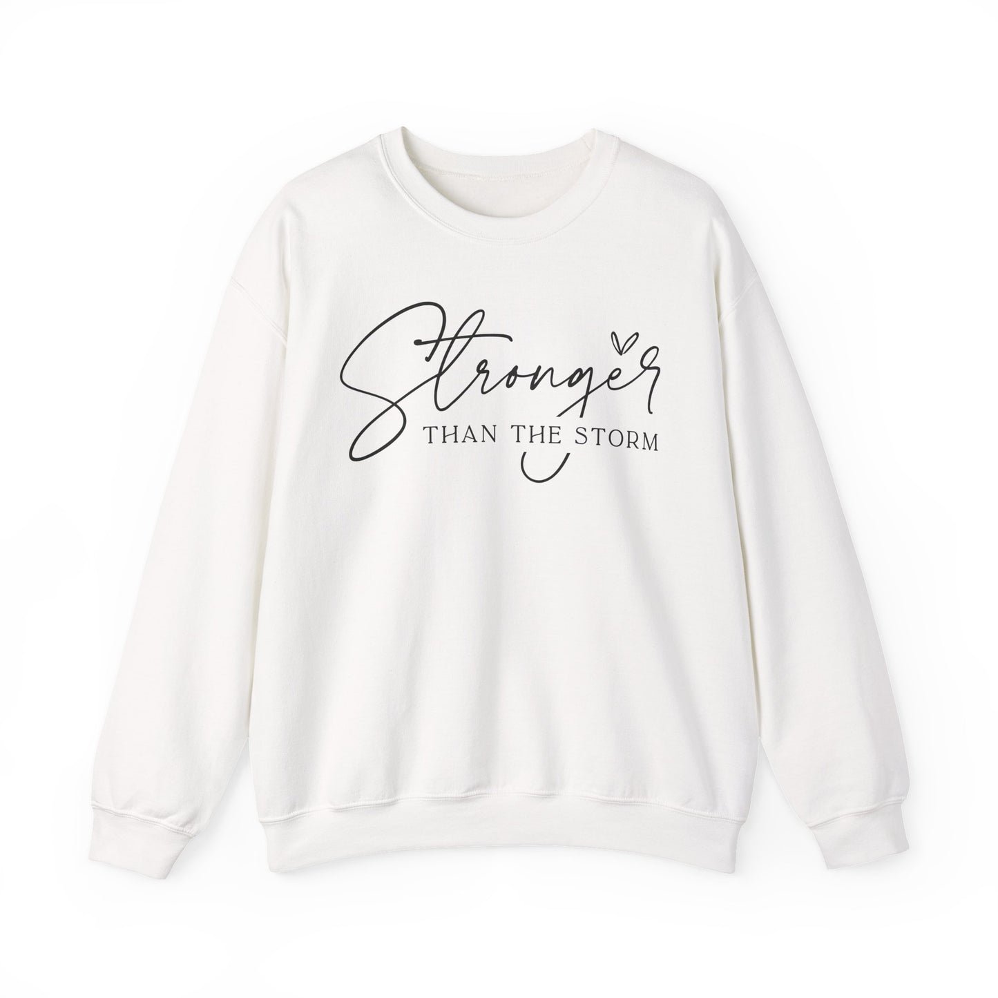 Stronger Than the Storm Sweatshirt, Inspirational Crewneck, Cozy Gift for Her, Motivational Apparel, Perfect for Relaxing