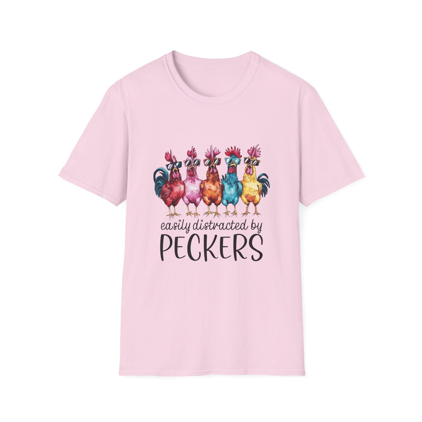 Funny Chicken T-Shirt, Early Distracted by Peckers Tee, Gift for Chicken Lovers, Casual Humor Shirt, Animal Lovers Apparel