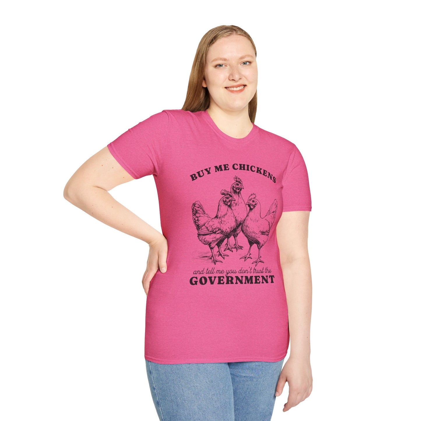 Funny Chicken Government T-Shirt, Humorous Tee, Gift for Chicken Lovers, Farm Animal Humor, Unique Graphic Shirt